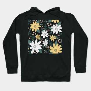 Spring Daisy Print Hoodie